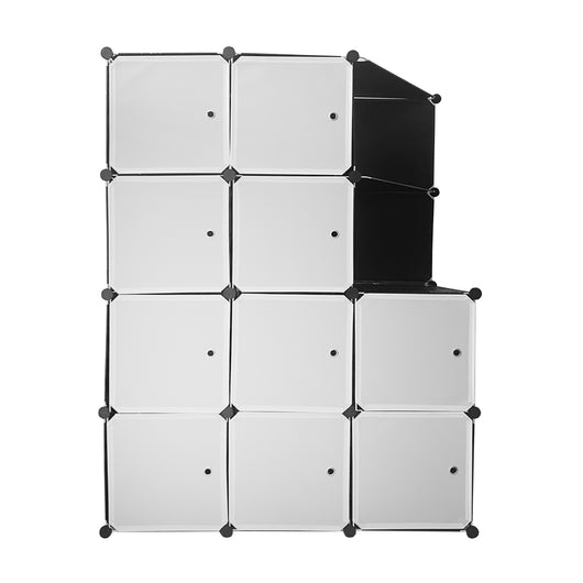 Cubo personalizzabile Guardaroba Boxed Nyana Home 10 Cubes/Doors Organizzazione domestica Appendiabiti Scarpiera 147x110x47cm Nero