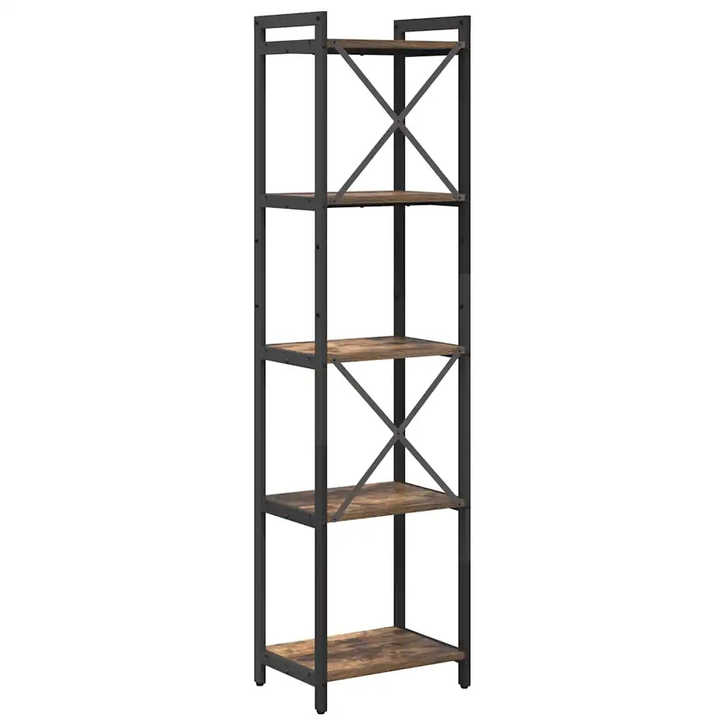 vidaXL Libreria Rovere fumo 40 x 30 x 153 cm Legno multistrato