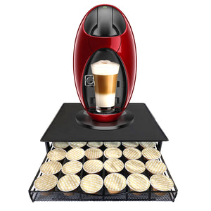 Supporto Organizzatore per Capsule Dolce Gusto Nyana Home | Capacità 36 Capsule | Compatibilità Dolce Gusto | Coperchio in Metallo | Supporto in Metallo | Vassoio a Rete