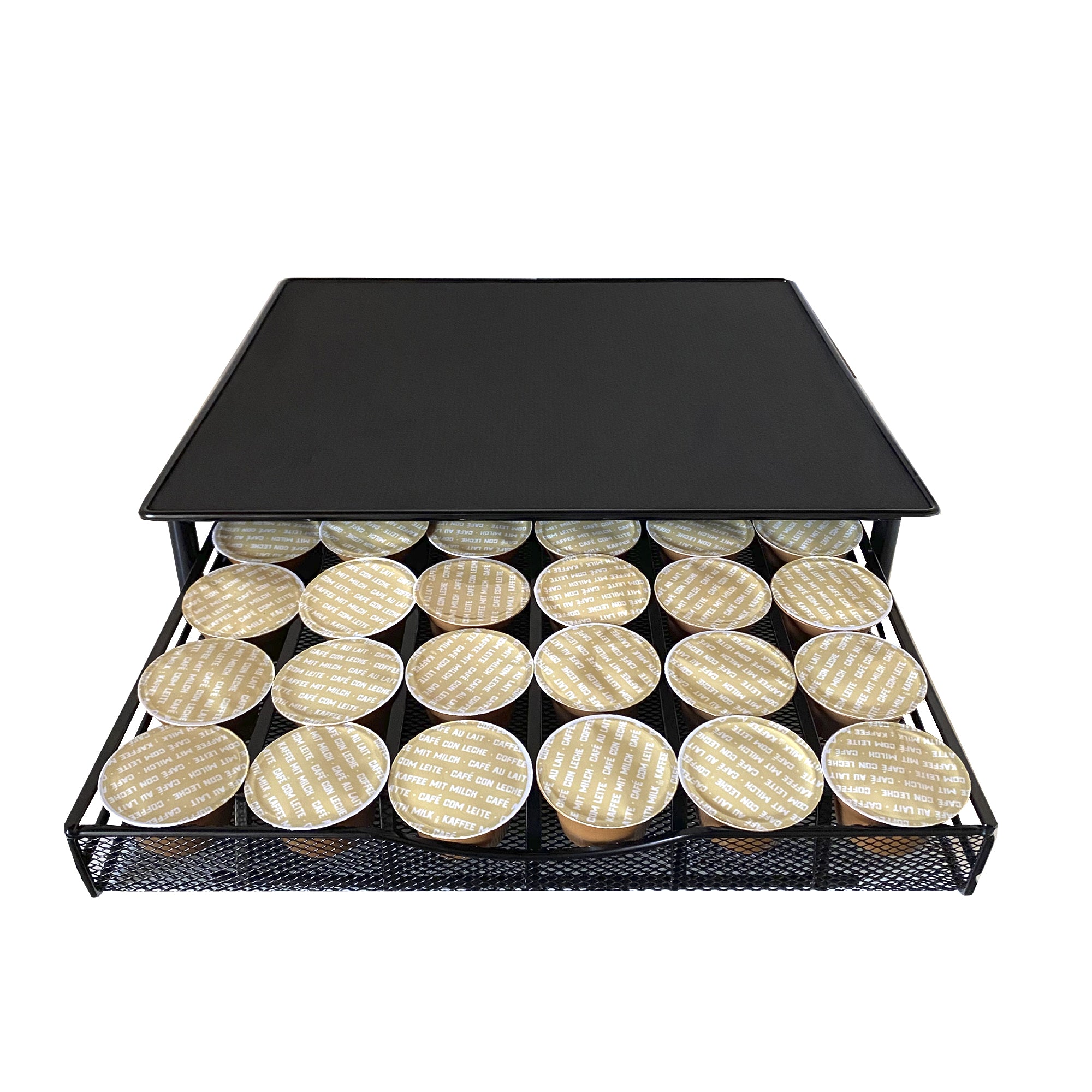 Supporto Organizzatore per Capsule Dolce Gusto Nyana Home | Capacità 36 Capsule | Compatibilità Dolce Gusto | Coperchio in Metallo | Supporto in Metallo | Vassoio a Rete