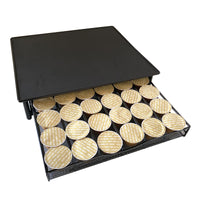 Supporto Organizzatore per Capsule Dolce Gusto Nyana Home | Capacità 36 Capsule | Compatibilità Dolce Gusto | Coperchio in Metallo | Supporto in Metallo | Vassoio a Rete