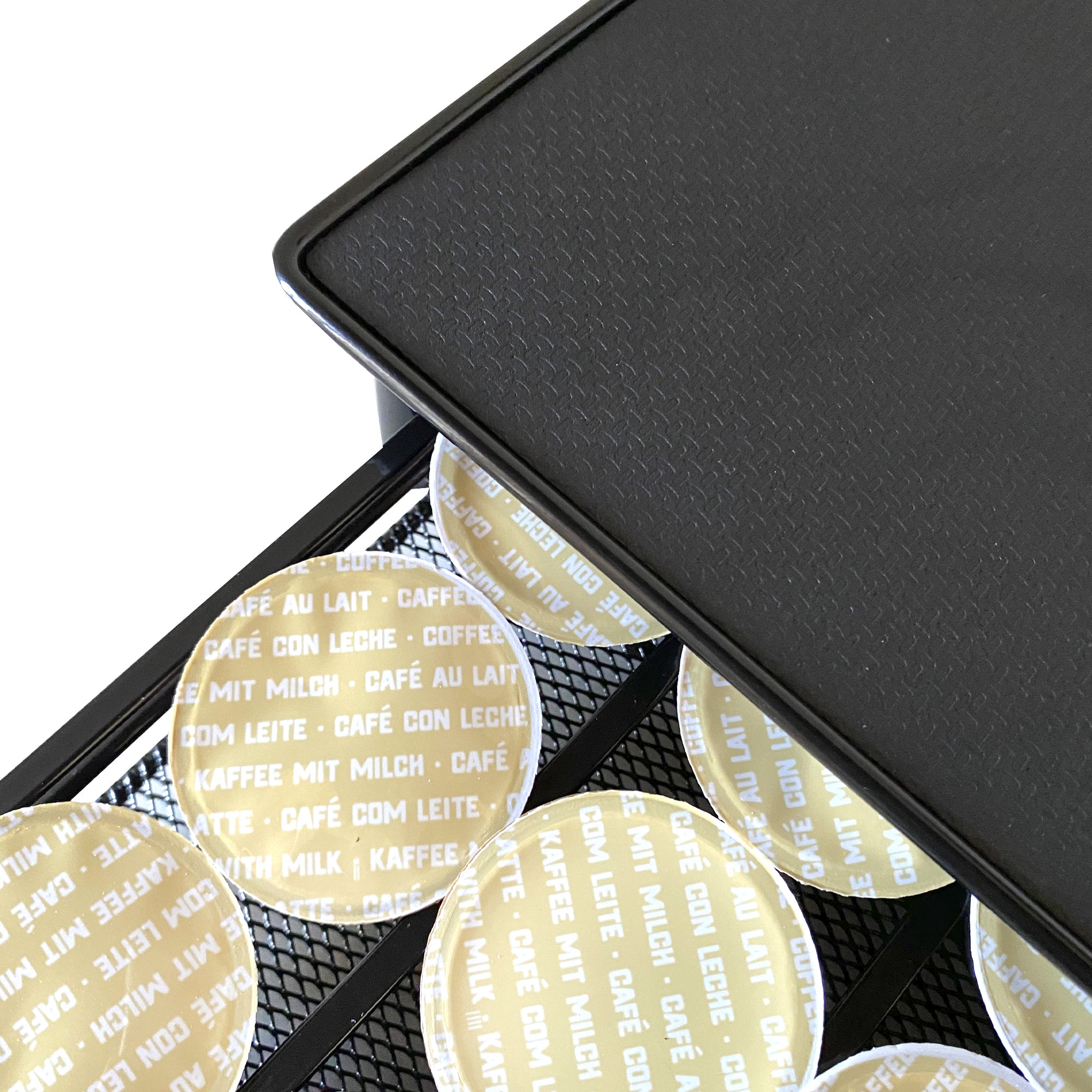 Supporto Organizzatore per Capsule Dolce Gusto Nyana Home | Capacità 36 Capsule | Compatibilità Dolce Gusto | Coperchio in Metallo | Supporto in Metallo | Vassoio a Rete