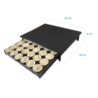 Supporto Organizzatore per Capsule Dolce Gusto Nyana Home | Capacità 36 Capsule | Compatibilità Dolce Gusto | Coperchio in Metallo | Supporto in Metallo | Vassoio a Rete