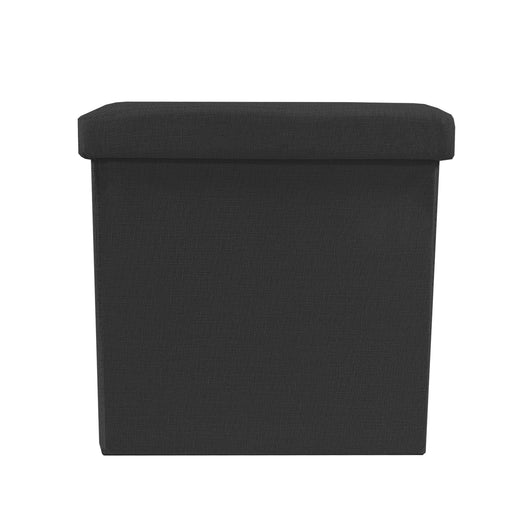 Pouf ottomano portaoggetti quadrato pieghevole 38x38x38 cm | Nyana Casa | Stile ottomano | Poliestere resistente | Nero, grigio e beige