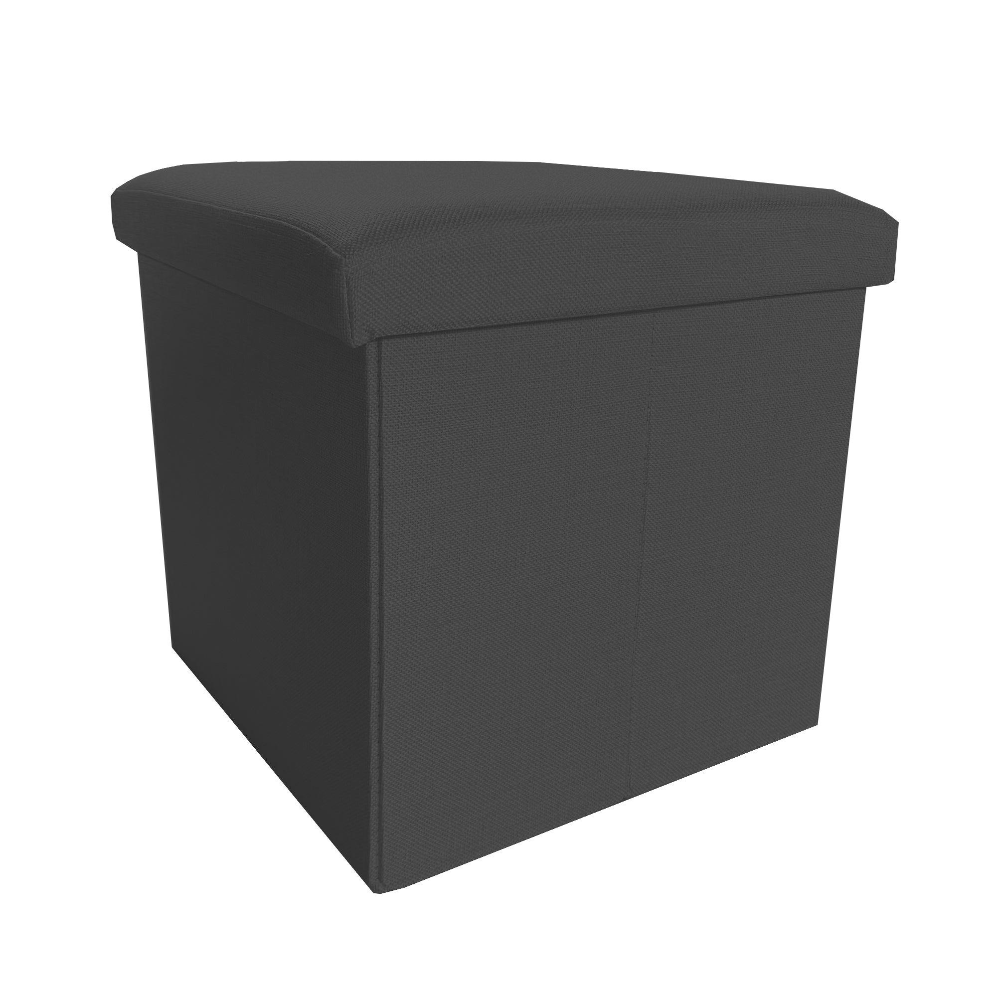 Pouf ottomano portaoggetti quadrato pieghevole 38x38x38 cm | Nyana Casa | Stile ottomano | Poliestere resistente | Nero, grigio e beige