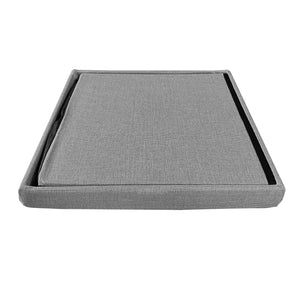 Pouf ottomano portaoggetti quadrato pieghevole 38x38x38 cm | Nyana Casa | Stile ottomano | Poliestere resistente | Nero, grigio e beige