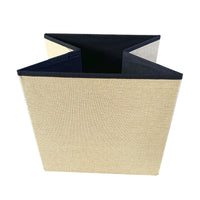 Pouf ottomano portaoggetti quadrato pieghevole 38x38x38 cm | Nyana Casa | Stile ottomano | Poliestere resistente | Nero, grigio e beige