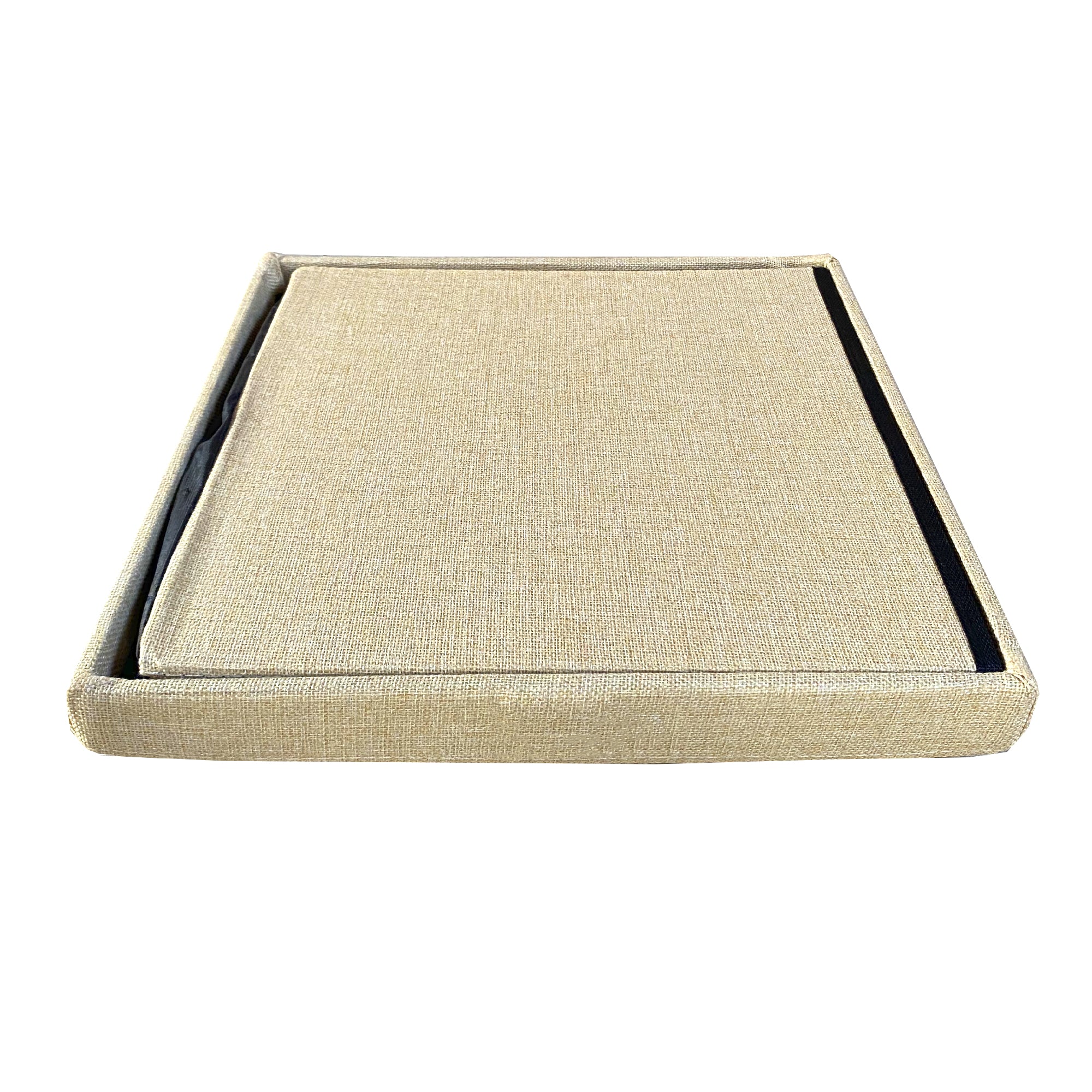 Pouf ottomano portaoggetti quadrato pieghevole 38x38x38 cm | Nyana Casa | Stile ottomano | Poliestere resistente | Nero, grigio e beige