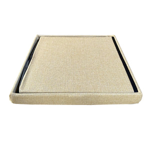 Pouf ottomano portaoggetti quadrato pieghevole 38x38x38 cm | Nyana Casa | Stile ottomano | Poliestere resistente | Nero, grigio e beige