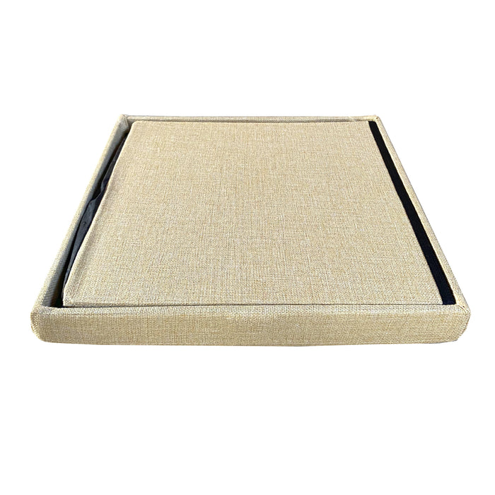 Pouf ottomano portaoggetti quadrato pieghevole 38x38x38 cm | Nyana Casa | Stile ottomano | Poliestere resistente | Nero, grigio e beige