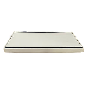 Puff Ottomano rettangolare pieghevole in similpelle 76x38x38 cm | Nyana Casa | Stile ottomano | Similpelle resistente | Nero, grigio e beige