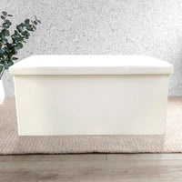 Puff Ottomano rettangolare pieghevole in similpelle 76x38x38 cm | Nyana Casa | Stile ottomano | Similpelle resistente | Nero, grigio e beige