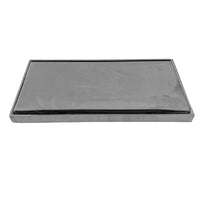 Pouf portaoggetti rettangolare pieghevole in velluto 76x38x38 cm | Nyana Casa | Stile ottomano | Morbido velluto | Nero, grigio e beige