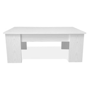 Tavolino da caffè con piano sollevabile Nyana Home Artik bianco, resistente, facile da pulire, design moderno