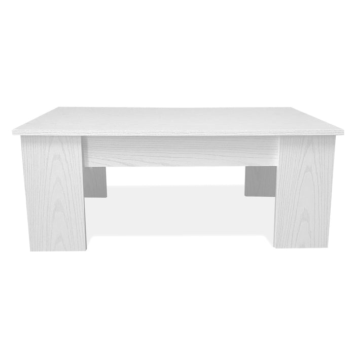 Tavolino da caffè con piano sollevabile Nyana Home Artik bianco, resistente, facile da pulire, design moderno