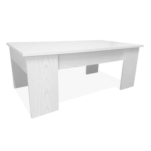 Tavolino da caffè con piano sollevabile Nyana Home Artik bianco, resistente, facile da pulire, design moderno