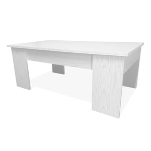 Tavolino da caffè con piano sollevabile Nyana Home Artik bianco, resistente, facile da pulire, design moderno