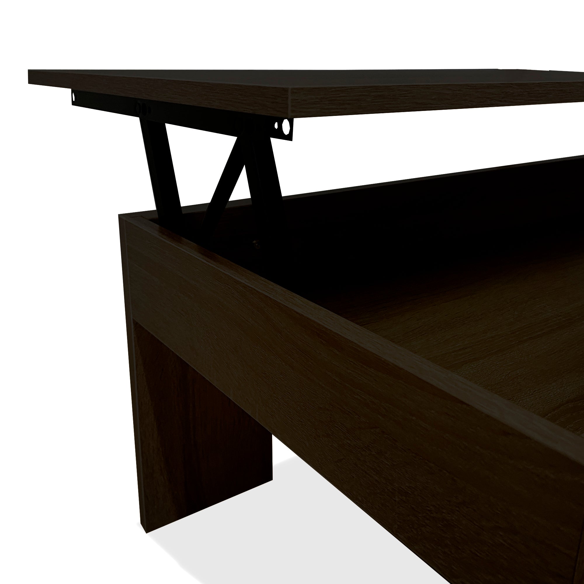 Tavolino da caffè con piano sollevabile Nyana Home Wengé, resistente, facile da pulire, design moderno