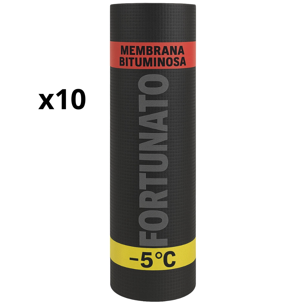 Membrana bituminosa impermeabilizzante casasciutta 4 kg/mq -5°c 10 rotoli 1x10 m
