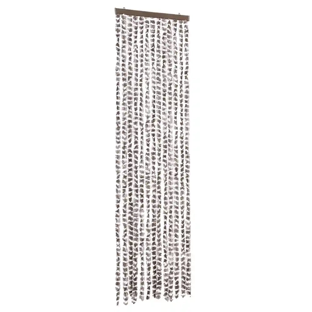 Tenda Antimosche Tortora e Bianca 56x200 cm in Ciniglia CFW8738686