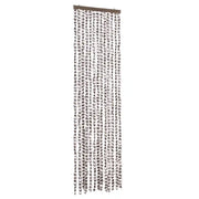 Tenda Antimosche Tortora e Bianca 56x200 cm in Ciniglia CFW8738686
