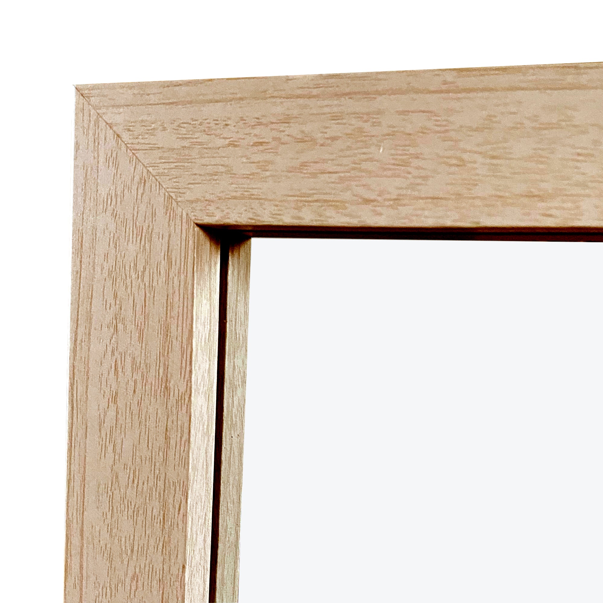 Specchio per porta beige 125x35 cm - Cornice in MDF, leggero e facile da appendere, stile nordico