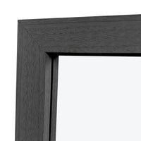 Specchio per porta grigio 125x35 cm - Cornice in MDF, leggero e facile da appendere, stile nordico