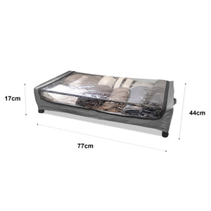 Organizzatore sottoletto Square – Con ruote e coperchio trasparente – Pieghevole per vestiti e scarpe – Nyana Home