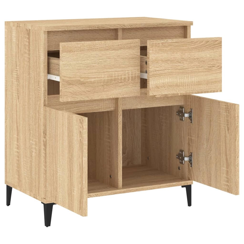 Buffet credenza cassettiera armadio mobile contenitore organizer cucina soggiorno rovere Sonoma 60 x 35 x 70 cm legno ingegnerizzato marrone 02_0031606
