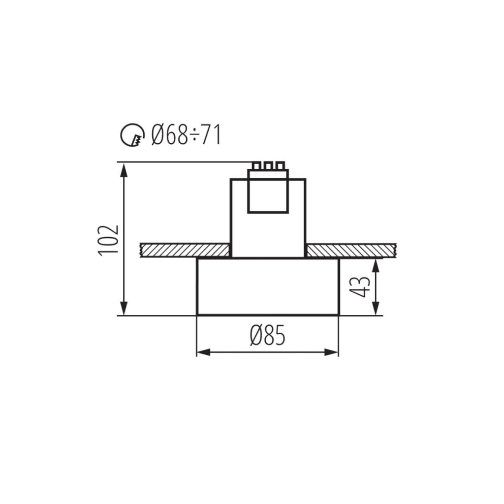Plafoniera Kanlux MINI RITI GU10 bianca alluminio 27579