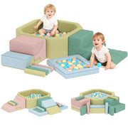 Set 15 pezzi blocchi morbidi con 200 palline colorate ¨C Minimal ¨C per bambini