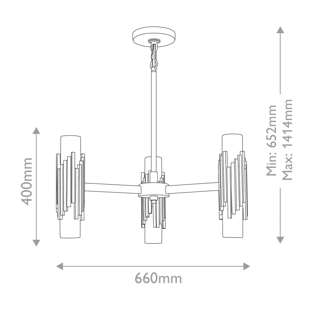 Sospensione Elstead Marvele ottone opale Ø66cm 6xE14