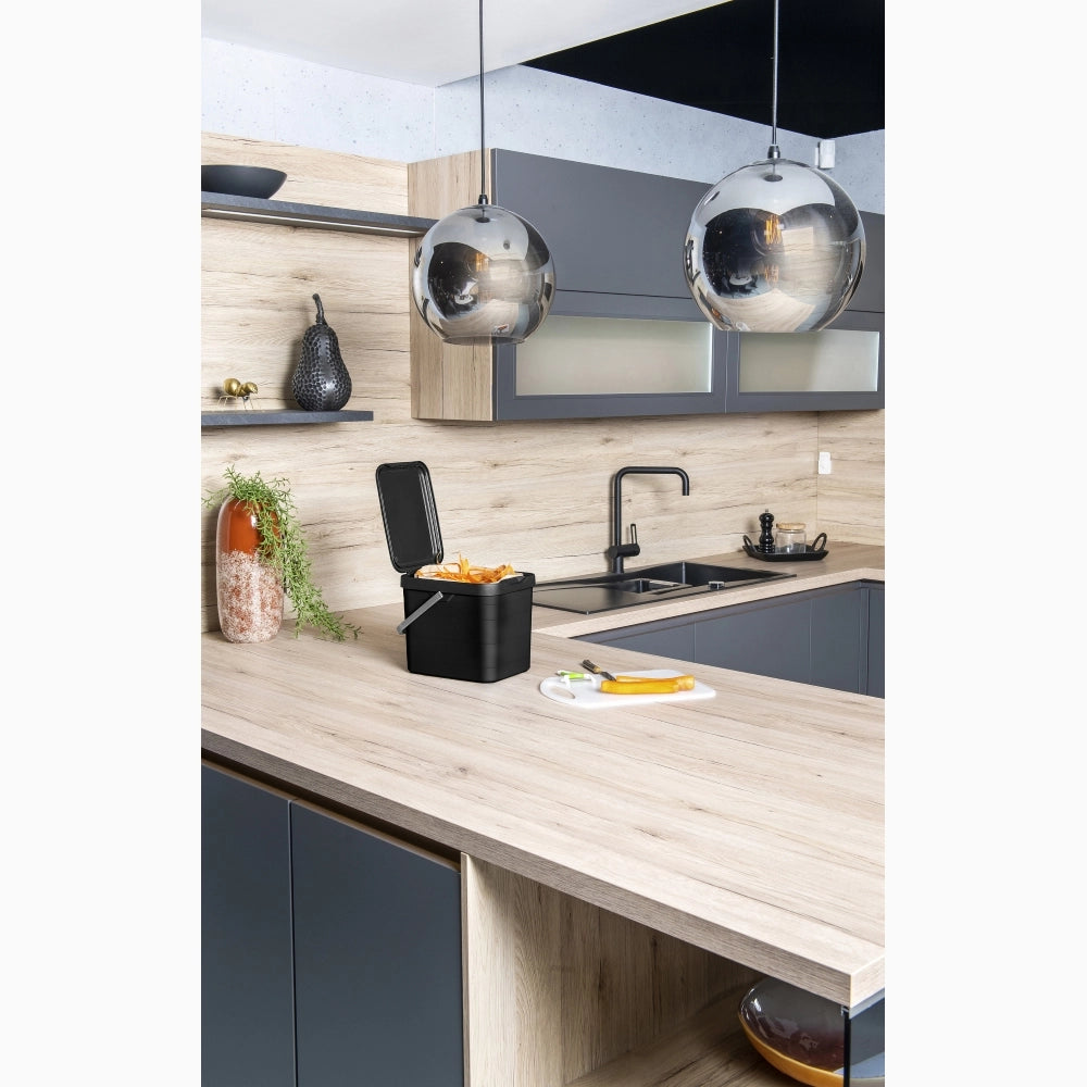 Pattumiera Sottolavello Differenziata per cassetto Cucina 14 Litri Nera 27x20x39H cm