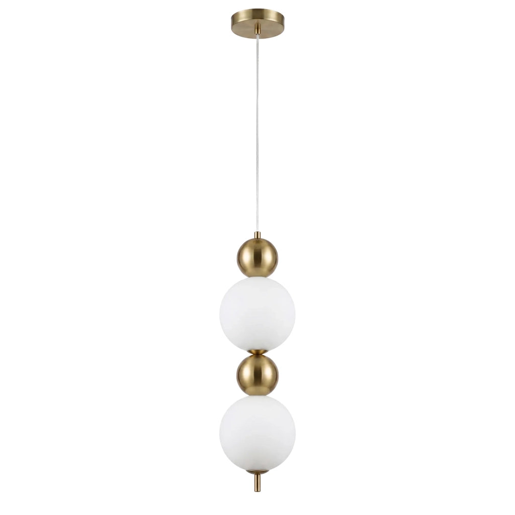 Lampada A Sospensione A Led Lhj116-2cp Oro Spazzolato