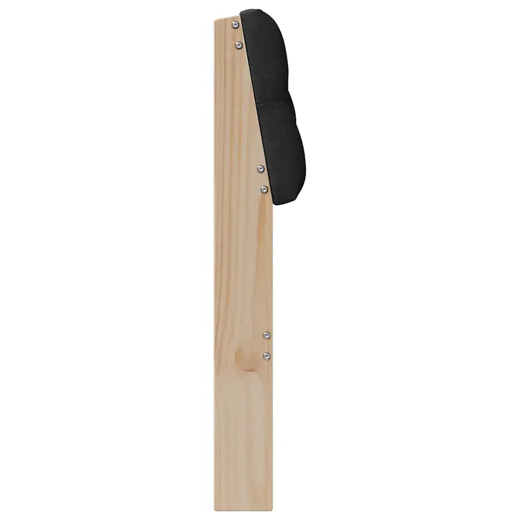 Testiera imbottita-Testiera con Cuscini-Testata Nero 75 cm Pino massello 422608