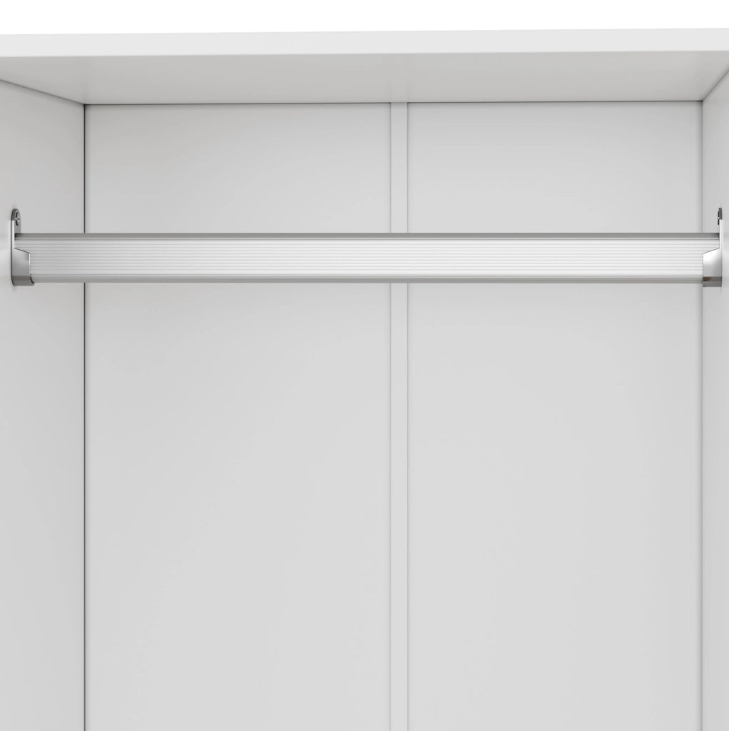 Armadio con specchio e cassetti, bianco, 180 x 80 x 40 cm