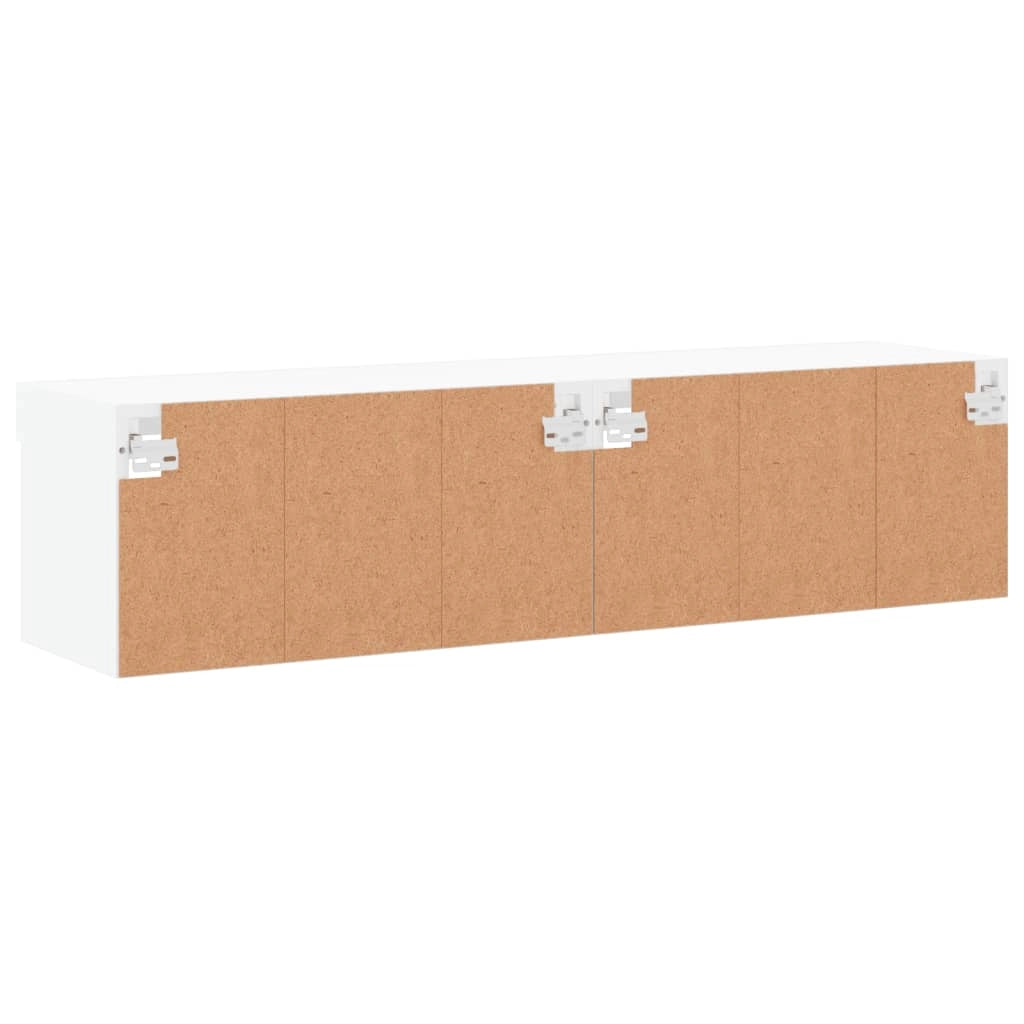 Mobile TV multimediale mensola TV credenza mobile TV per sala da pranzo soggiorno camera da letto con luci LED 2 pezzi 60 x 30 x 30 cm bianco 02_0028843