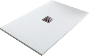 Piatto Doccia in Pietra 75x170 cm Bonussi Ardesia Stone Central Bianco