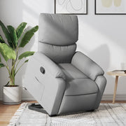 Poltrona Alzapersona Reclinabile Grigio Chiaro in Tessuto 3204824