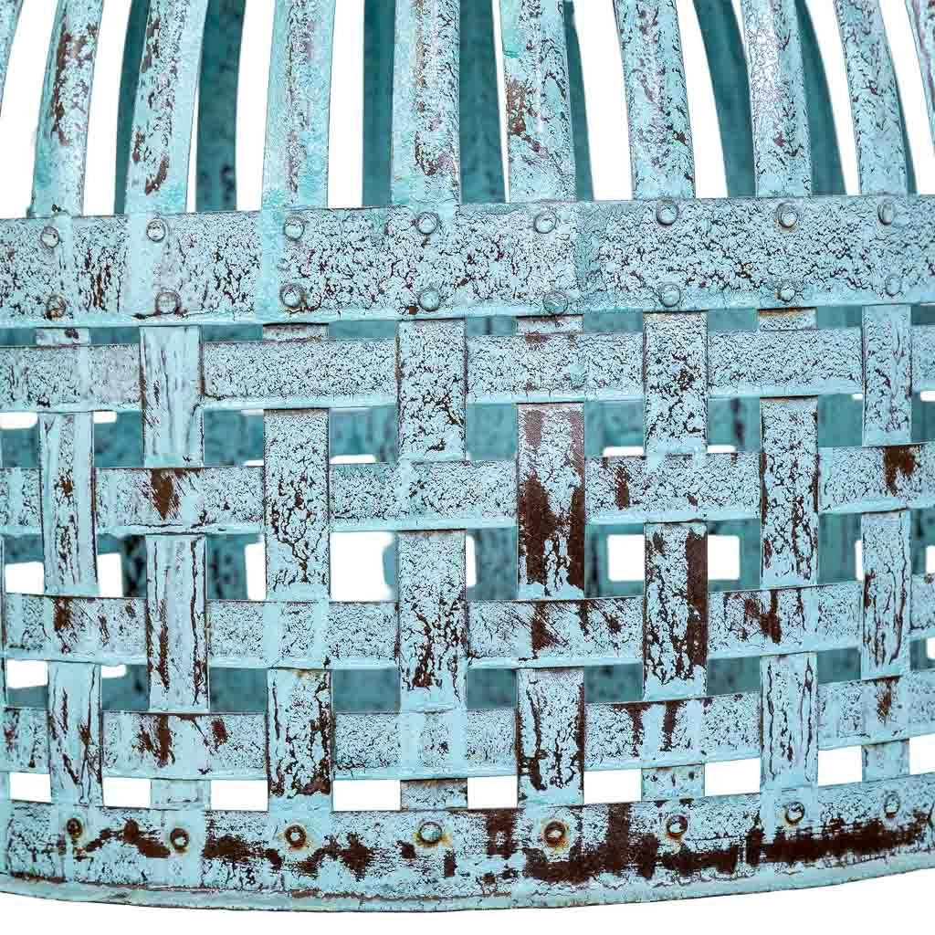 Lampada da soffitto in metallo blu antico, D45x45 h cm