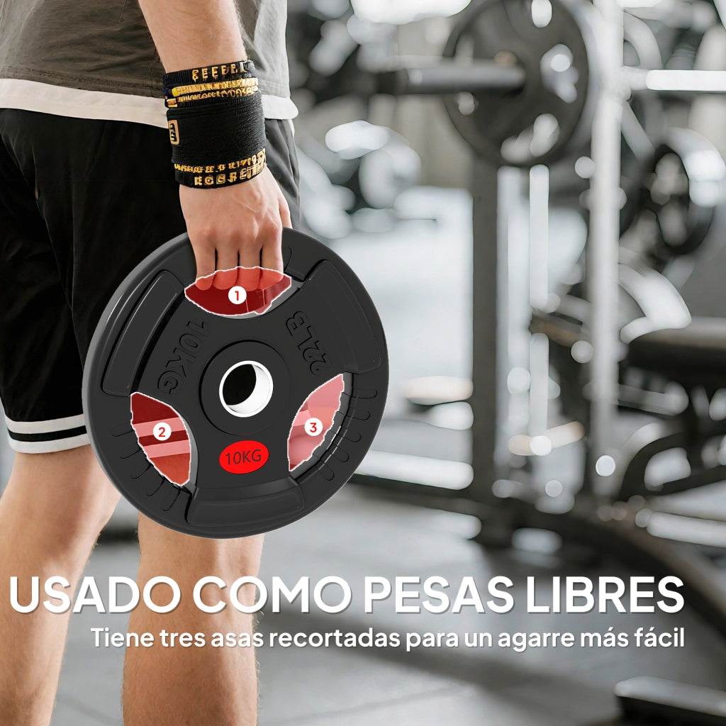 Dischi Pesi Olimpici 2x10 kg ¨C zephmum ¨C Nero, Foro ?50 mm