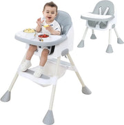 Culla alta per bambini e piccoli con tavolo da stendibimbo rimovibile & cintura di sicurezza regolabile