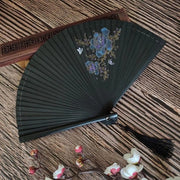 Ventilatori Artigianali a Mano - Piccoli Ventilatori Neri per Decorazione e Ballo - Regali di Matrimonio per Ospiti