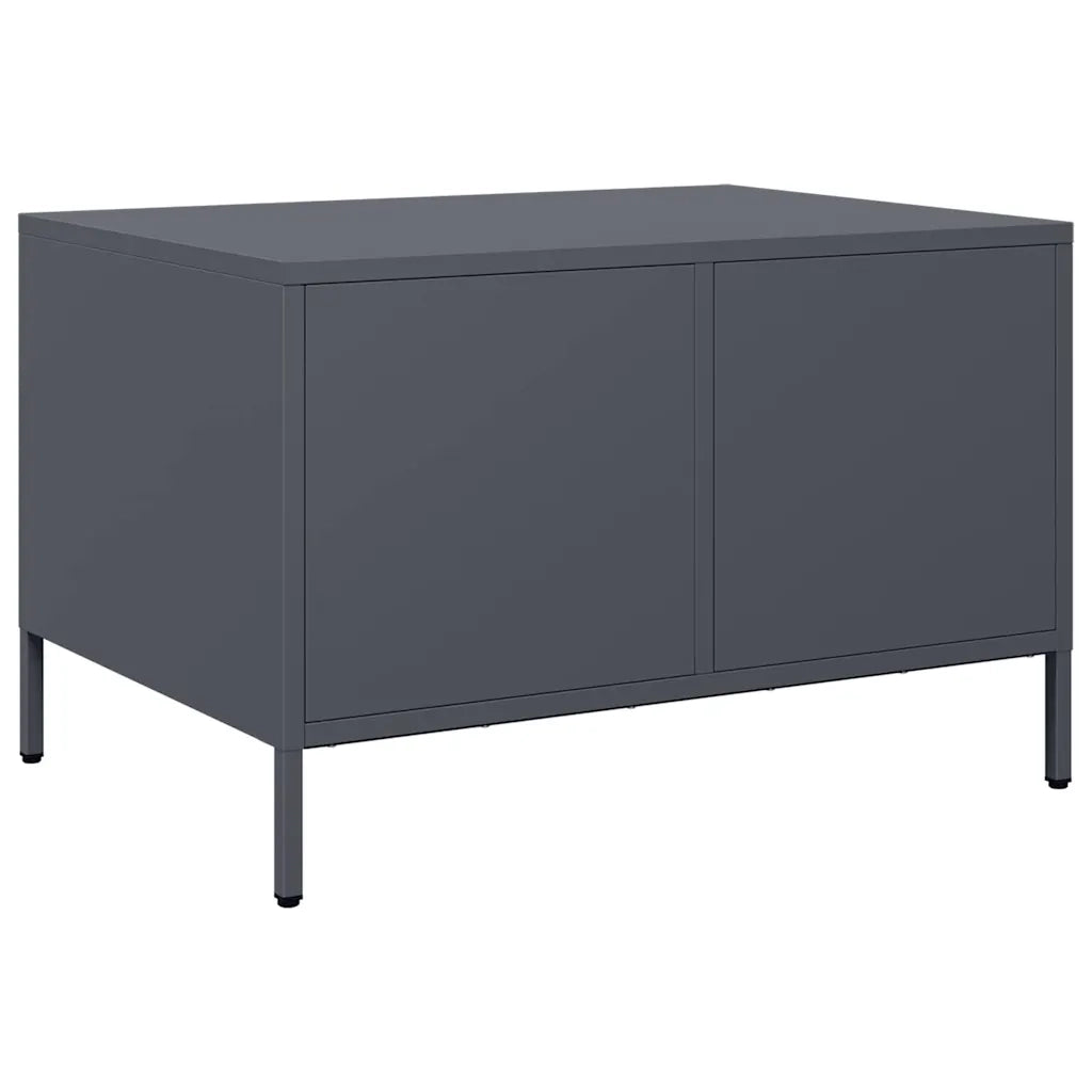 Tavolino da salotto | Tavolino da caff¨¨ | Tavolino da Soggiorno Antracite 68,5x50x43,5 cm in Acciaio Laminato a Freddo