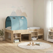 Tunnel per Letto 2 pcs Azzurro 211 x 52,5 x 2 cm Poliestere