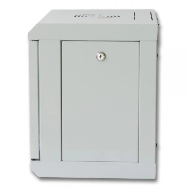 Armadio Rack 10'' a muro 6 unità con pannelli asportabili Grigio prof. 300 mm