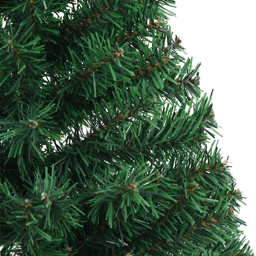 Albero di Natale Artificiale-Decorazioni natalizie Met¨¤ con Supporto Verde 150 cm PVC