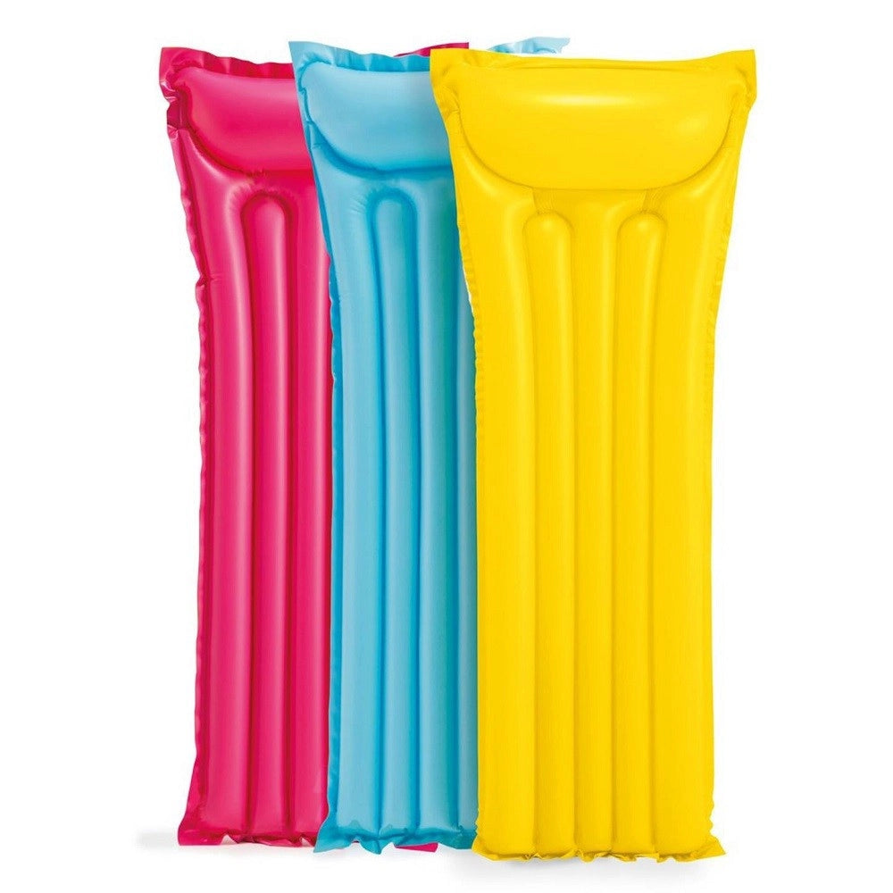 Trade Shop - Materassino Gonfiabile Tinta Unita 3 Colori Assortiti 183 X 69 Cm Piscina 59703 -