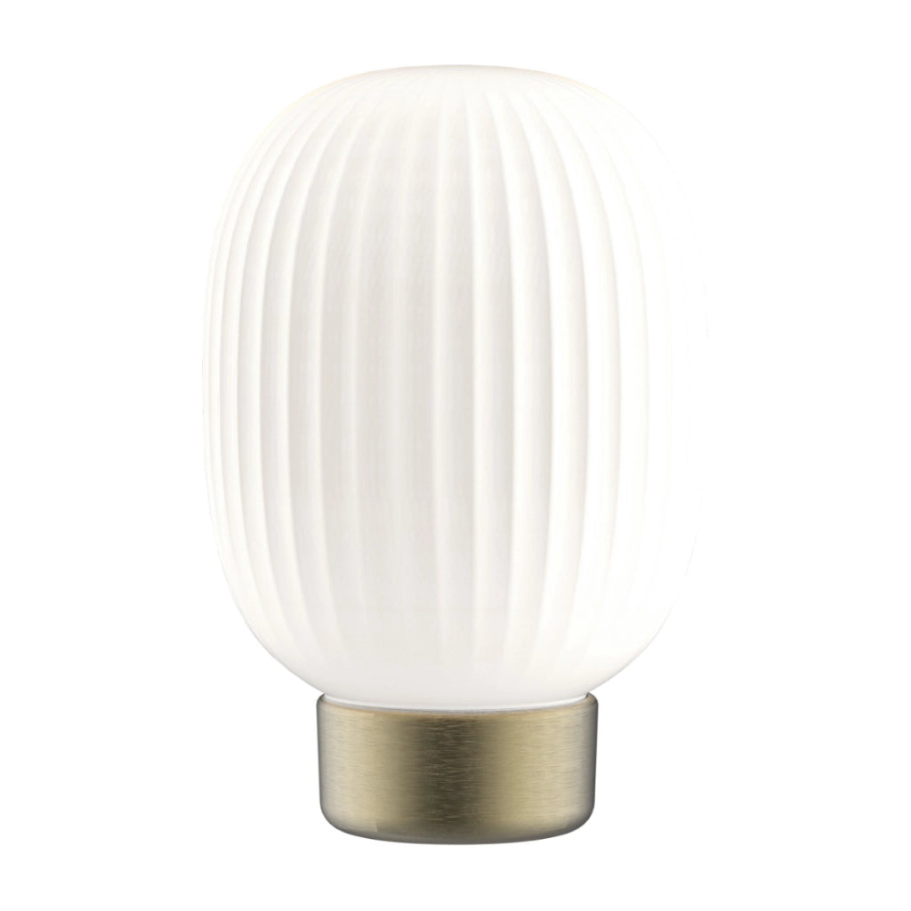 Lampada da tavolo LED 1,8W vetro bianco oro USB-C Polux