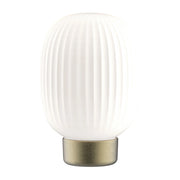 Lampada da tavolo LED 1,8W vetro bianco oro USB-C Polux